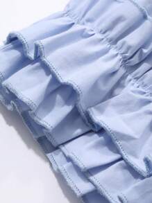 Dazy Kids Young Girl Autumn Dress - Blue - View 3