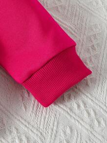 2pcs Girls Young Girl Spring Autumn Winter Casual Set, Cute Heart & English Letter Print Long Sleeve Sweatshirt + Double Layer Mesh Skirt, Suitable For Party, Holiday, Versatile