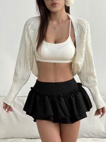 Lunelith SHEIN Lunessa Women's Versatile Short Lightweight Cardigan