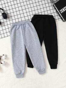 年轻女孩保暖内衬运动裤休闲运动慢跑裤多件装，秋冬季