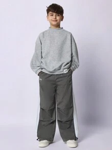 SUMWON Tween Boys Relaxed Loose Fit Parachute Pant met Zijstreep Tape