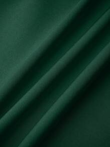 SHEIN TaskFit 2 件套撞色边饰休闲短袖上衣和纯色长裤制服套装，手术服套装 - 墨綠色 - 查看 6