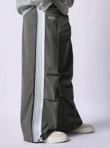 SUMWON Tween Boys Relaxed Loose Fit Parachute Pant met Zijstreep Tape
