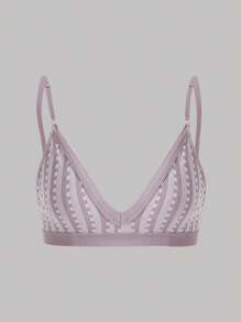 Christmas Colour Block Seamless Bralet - Grey - View 5