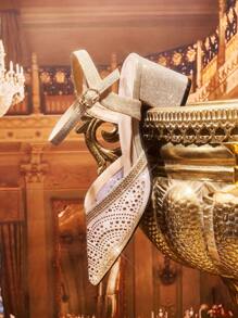 CUCCOO TILAWA Tacones altos puntiagudos sin cordones con efecto hueco y adornados con strass para mujer, de moda y casual, nueva edición de otoño/invierno