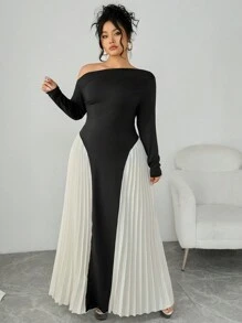 Flirla Đầm Maxi Dự Tiệc Tay Dài Cỡ Lớn Cho Nữ, Đầm Maxi Dự Tiệc, Trang Phục Cho Nữ, Váy Maxi Dự Tiệc, Đầm Maxi Dự Tiệc Cho Nữ, Đầm Maxi Dự Tiệc ... - Đen và trắng - Xem 3