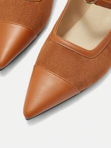 CUCCOO BIZCHIC Pointed Toe High Heel Pumps, Fashionable And Versatile For Parties Valentine's Day - Khaki - View 7