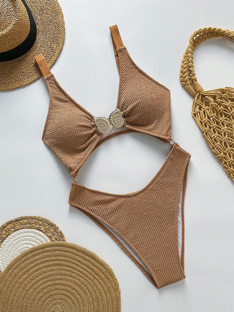 Milumia Maillot De Bain Une Pièce En Métal Avec Motif étoile