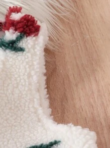 SHEIN 2pcs/Set Girls Cherry Jacquard Sleeveless Dress & Solid Stand Collar Top, Casual Outfit For Autumn/Winter - Multicolor - View 3