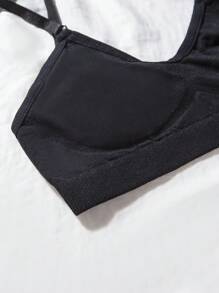 Ropa interior cómoda de punto acanalado de unicolor minimalista para niñas preadolescentes