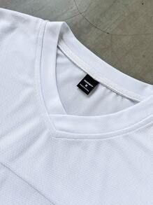 PAVTROS Manfinity Streetrush Men's Numeric Print Round Neck Short Sleeve Casual T-Shirt