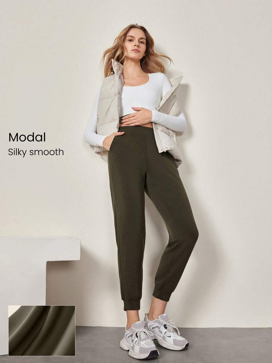 GLOWMODE Modal Adjustable Drawstring Regular Fit Pocket Joggers Daily Lounge Fall