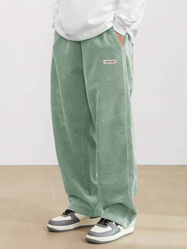 TOKVUE Men's Solid Color Casual Everyday Trousers Men's Streetwear Pants, Boy Friend Gifts, Fall