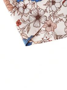 SHEIN LUNE Váy dài in hoa cỡ lớn cho nữ, thời trang ngày lễ - Nhiều màu - Xem 3