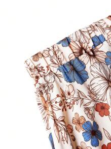 SHEIN LUNE Váy dài in hoa cỡ lớn cho nữ, thời trang ngày lễ - Nhiều màu - Xem 6