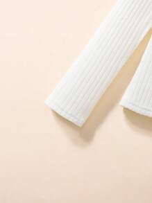 SHEIN Leap Crew Tween Girls Fitted Casual Simple Comfortable Bear Patch High Neck Multi Pack T-Shirt - Multicolor - View 3