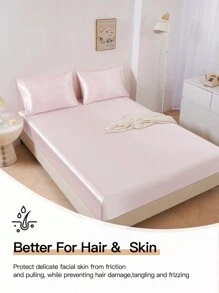 1pc Silky Satin Pillowcase, Silk Pillow Case For Hair And Skin, Luxurious And Silky Smooth, Ultra Soft And Breathable, No Filler, Machine Washable. For Home Bedding And School Bedding Dorm Essentials