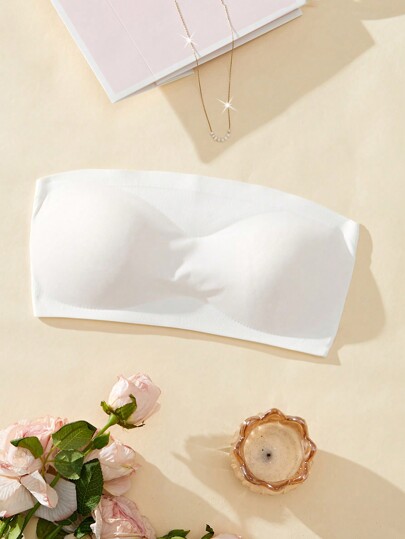 1pc Teen Girls Plain Simple Casual Daily Underwear