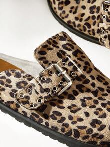 Solecia 女士时尚豹纹便鞋学校用品返校万圣节 - 彩色 - 查看 4