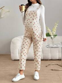 SHEIN Mono sin mangas con volantes con forma de corazón para maternidad - Negro - Ver 3