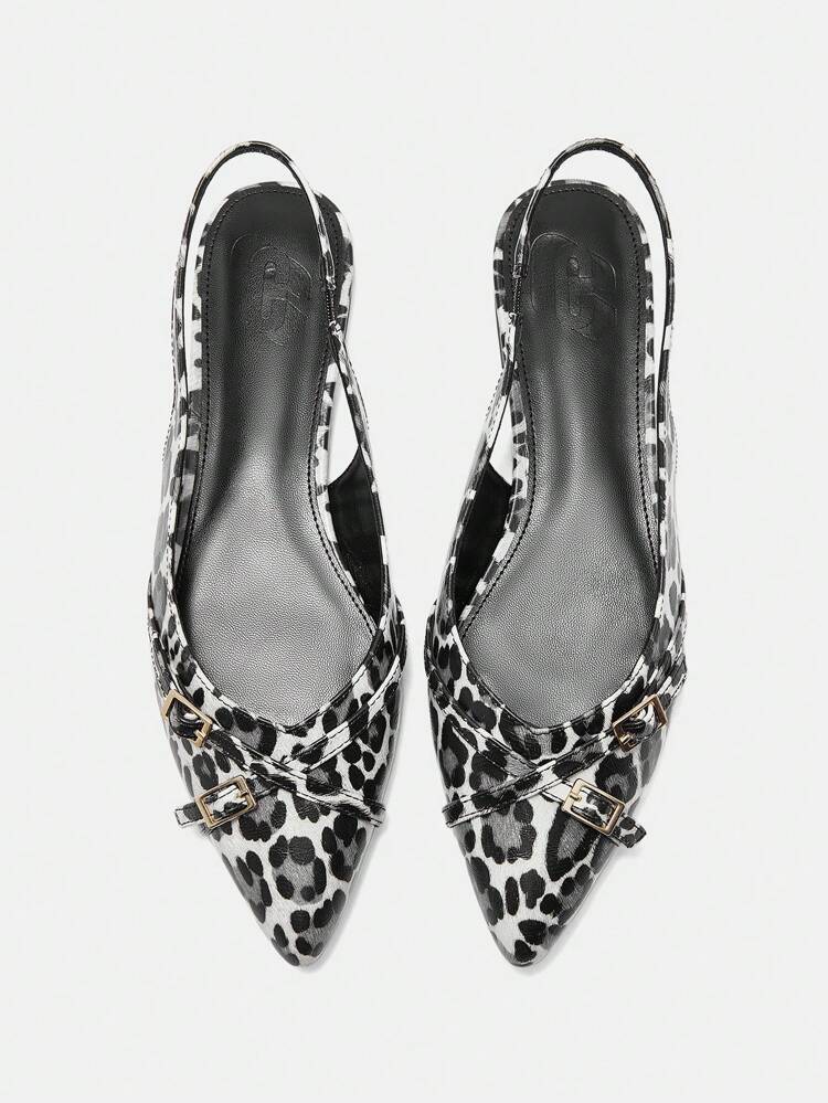 CUCCOO BIZCHIC Pre Fashion Women Pointed Toe Leopard Printed Flats Spring Shoes Spring Break Easter