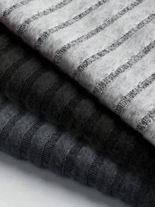 INAWLY 3 piezas Leggings de mujer de un solo color acanalados - Multicolor - Ver 6