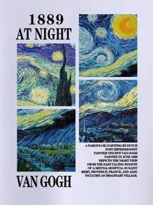 Manfinity Dauomo 男士油畫標語印花短袖T恤 - 白色 - 查看 3