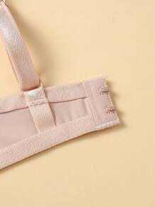 DesireSculpt 3pcs Women Solid Color Spaghetti Strap Simple Casual Wire Bra Set - Multicolor - View 4