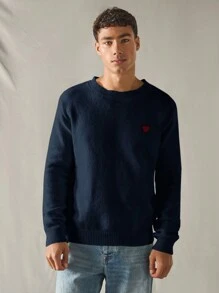 Manfinity RebelGame Męski luźny sweter z dzianiny, codzienny, młodzieżowy, z długim rękawem