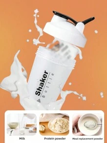 1PC Sport Shaker Bottle For Protein, Water Bottle For Outdoor - White - View 7