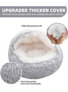 PETSIN 1 pieza Adorable cama para gato, tienda de campaña para gatos, cómoda alfombrilla para perros adecuada para gatos pequeños, medianos y grandes, para todas las estaciones - Gris - Ver 5