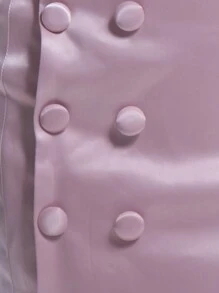 MUSERA Satin Button Mini Skirt Party Birthday Elegant Spring Summer Sexy