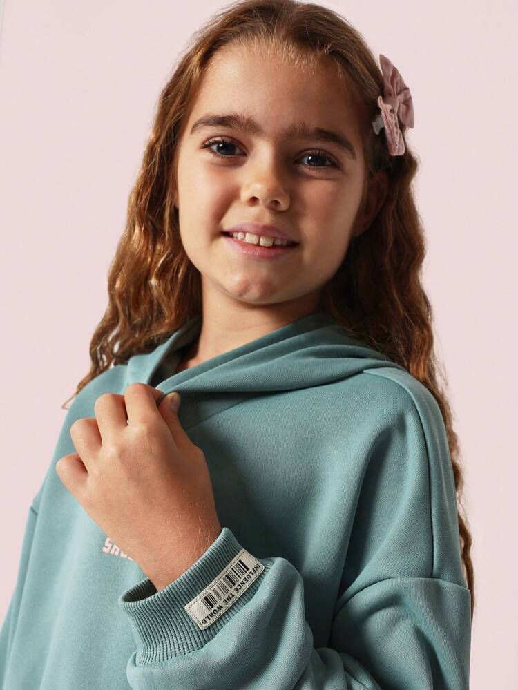 Übergroßes, kurzes Kapuzenpullover-Sweatshirt im orientalischen Design