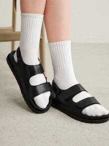 Solecia Kobieta Buty Casual Czarne Płaskie Sandały Na Letnie Buty Wakacyjne Letnia Wyprzedaż Halloween