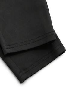 EMERY ROSE 大码女式时尚纯色口袋设计紧身裤 - 黑色 - 查看 8