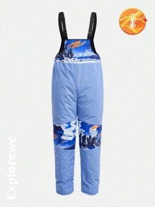 SHEIN 2pcs/Set Teenage Boys' Print Casual Hoodie And Pants Set, Long Sleeve - White - View 12