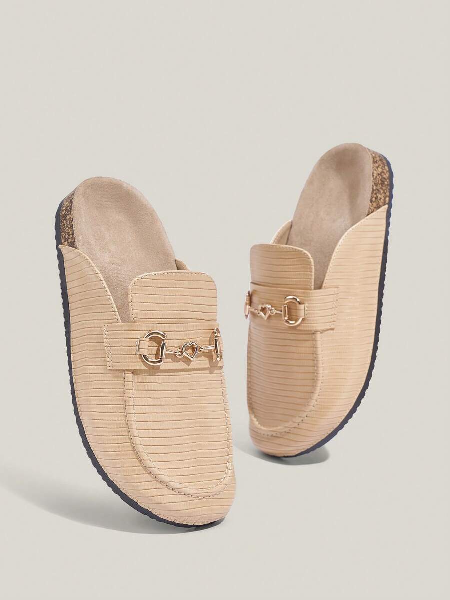 Solecia Bailarinas clásicas de color único para mujer, aptas para uso casual, citas, compras, vacaciones y uso en casa - Albaricoque - Ver 1