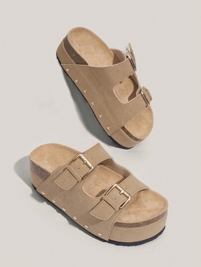 Solecia Damenschuhe modische Plateau-Pantoffeln für vielseitigen Einsatz für Frühling und Sommerurlaub, Sommerschlussverkauf, Weihnachten, Herbst, Neujahr