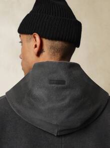 SUMWON Full Zip Oversized Hoodie Streetwear Loose Fit Winter Fall Casual Athletic Gym Workout Loungewear Raw Edge Washed Fleece Sweatshirt - Grey - View 7