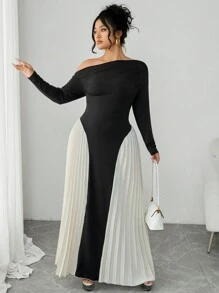 Flirla Đầm Maxi Dự Tiệc Tay Dài Cỡ Lớn Cho Nữ, Đầm Maxi Dự Tiệc, Trang Phục Cho Nữ, Váy Maxi Dự Tiệc, Đầm Maxi Dự Tiệc Cho Nữ, Đầm Maxi Dự Tiệc ... - Đen và trắng - Xem 8