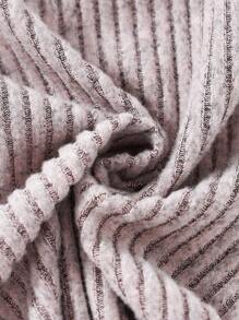 2pcs Young Girl Ribbed Fuzzy Thermal Leggings In Red & Pink, Casual & Warm - Multicolor - View 3