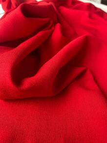 SHEIN Unity Casual Drawstring Striped Waist Straight-Legged Shorts For New Year Clothes Fall Cloth For Women - Red - View 7