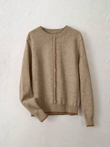 EMERY ROSE 女士纯色前扣长袖休闲衬衫，日常穿着