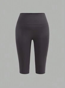 SHEIN EZwear 4pcs Plus Size Casual Solid Color Leggings, Suitable For Summer Suitable For Going Out - Multicolor - View 9