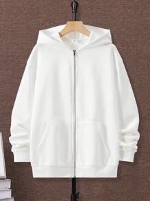 SHEIN Teen Boys Casual Loose All-Match Hoodie Sweatshirt, Comfortable & Versatile, Suitable For Outings And Schools