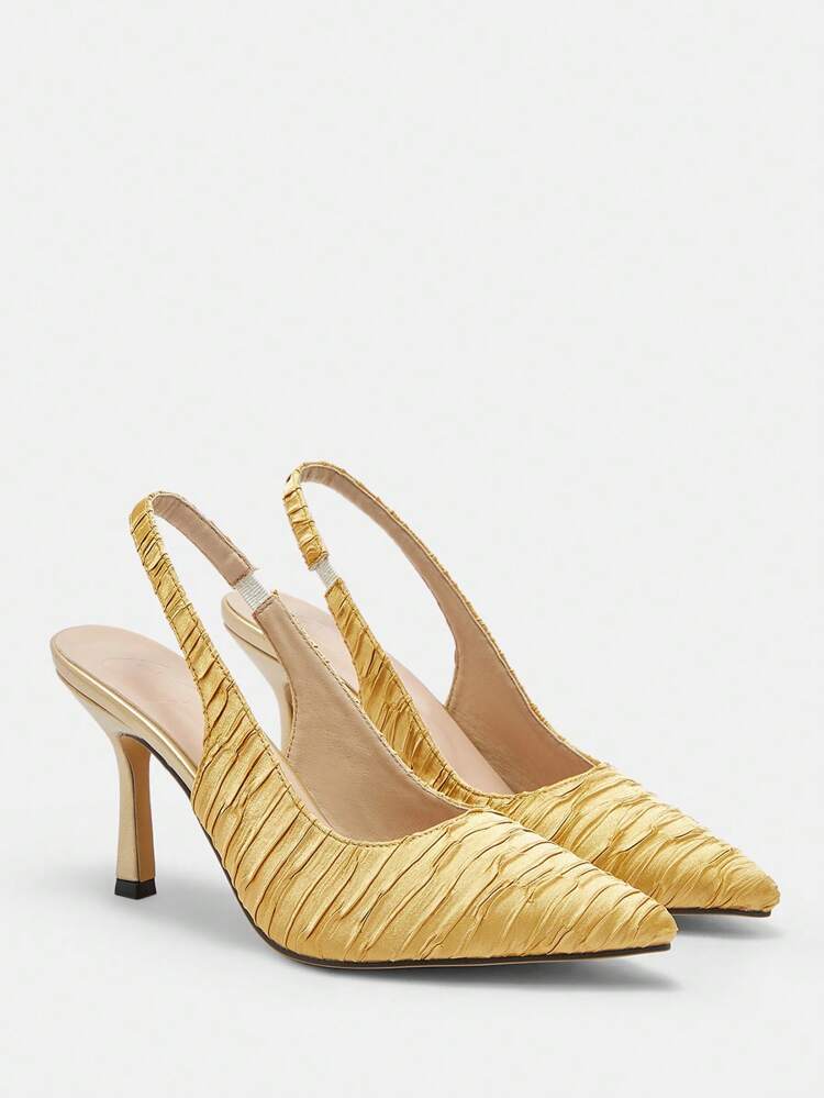 CUCCOO CURVES Plus Size Pointed Toe Simple Minimalist High Heel Pumps, For Casual Everyday Wear Spring Shoes Spring Break Easter