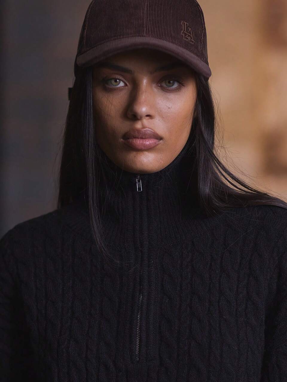 Quarter Zip Cable Knit Sweater Winter