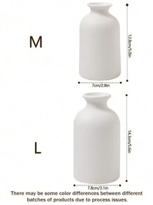 SHEIN 1 件花瓶，陶瓷花瓶餐桌装饰婚礼装饰北欧家居客厅装饰花瓶，现代装饰花瓶适用于乡村家居装饰，现代农舍装饰，家居装饰，花瓶，中心装饰，桌面装饰，派对装饰，圣诞装饰（两种尺寸可选）圣诞节适合节日送礼 - 白色 - 查看 6