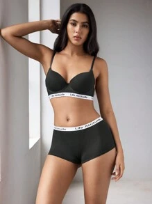 EasyFave 3 Stücke Damen Slip mit elastischem Bund, Lässig