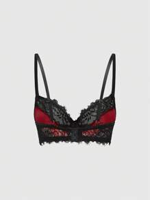 ROMWE Gothic Style Women's Lace Bra Top With Steel Boning - Multicolor - View 2